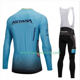 Combinaison Cycliste M/L + Collant à Bretelles 2018 Astana Pro Team N001